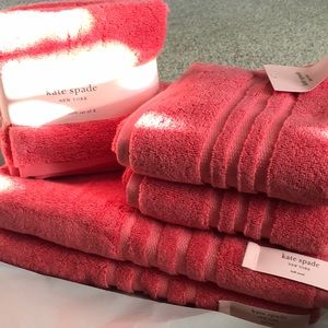 Kate Spade Towel Set of 8 Pink cotton